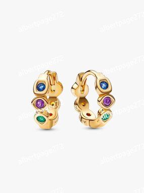 Marvel The Avengers Infinity Stones Hoop Earrings
